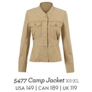 CABI khaki Camp Jacket #5477, size Medium
